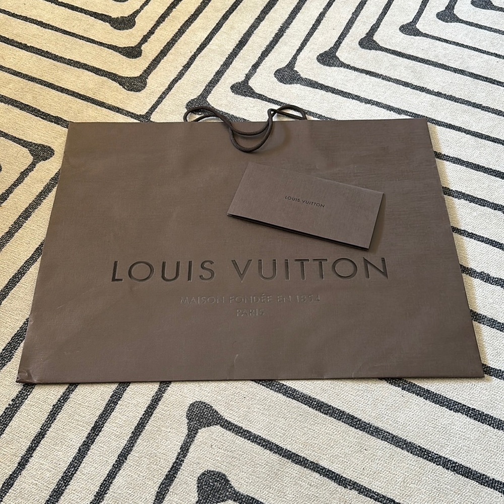 Louis Vuitton brown shopping bag - large